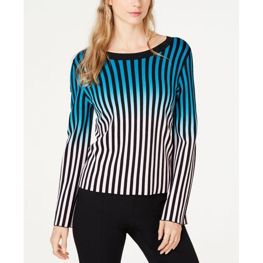 INC International Concepts Ombre Stripe Pullover Sweater